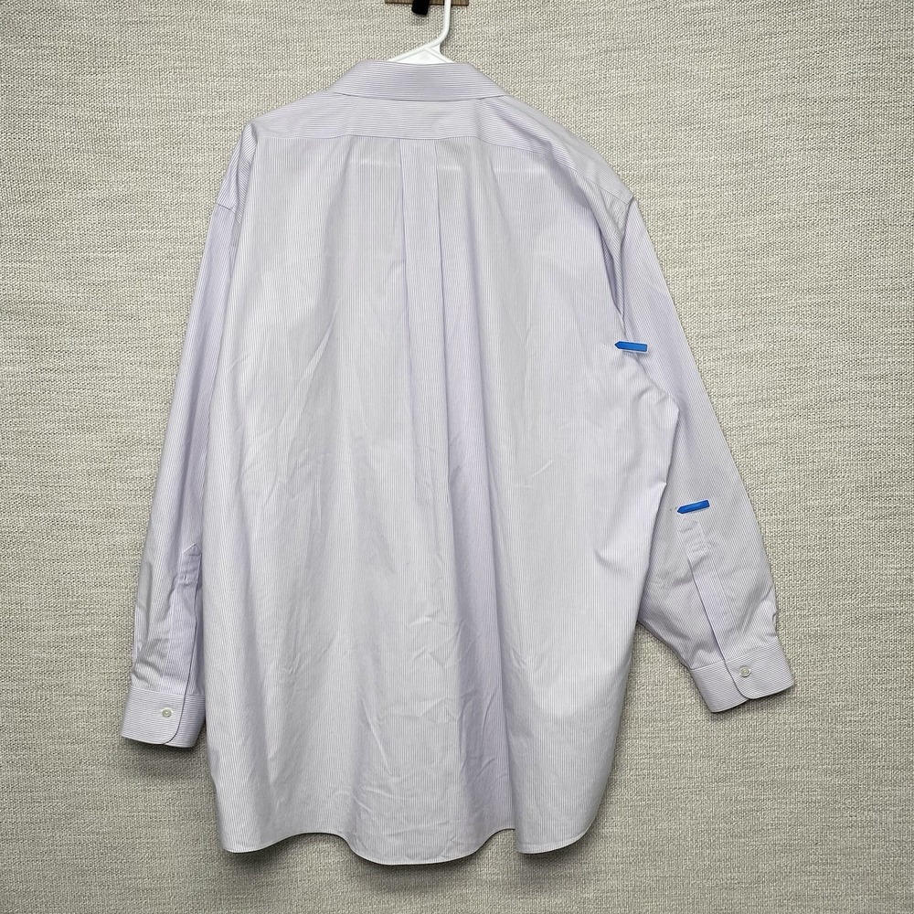 Brooks Brothers 1818 Madison Dress Shirt 19 36 Light Purple Fine Stripe - Picture 3 of 11